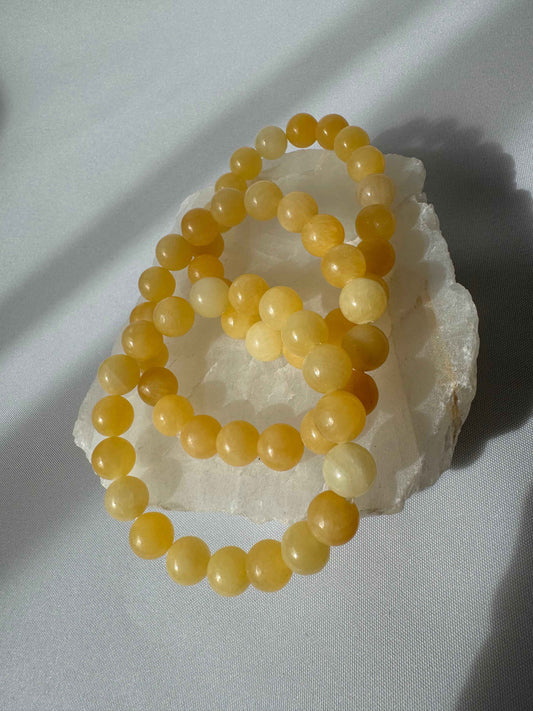 Honey Calcite Crystal Bracelet 10mm | Bespoke Crystals