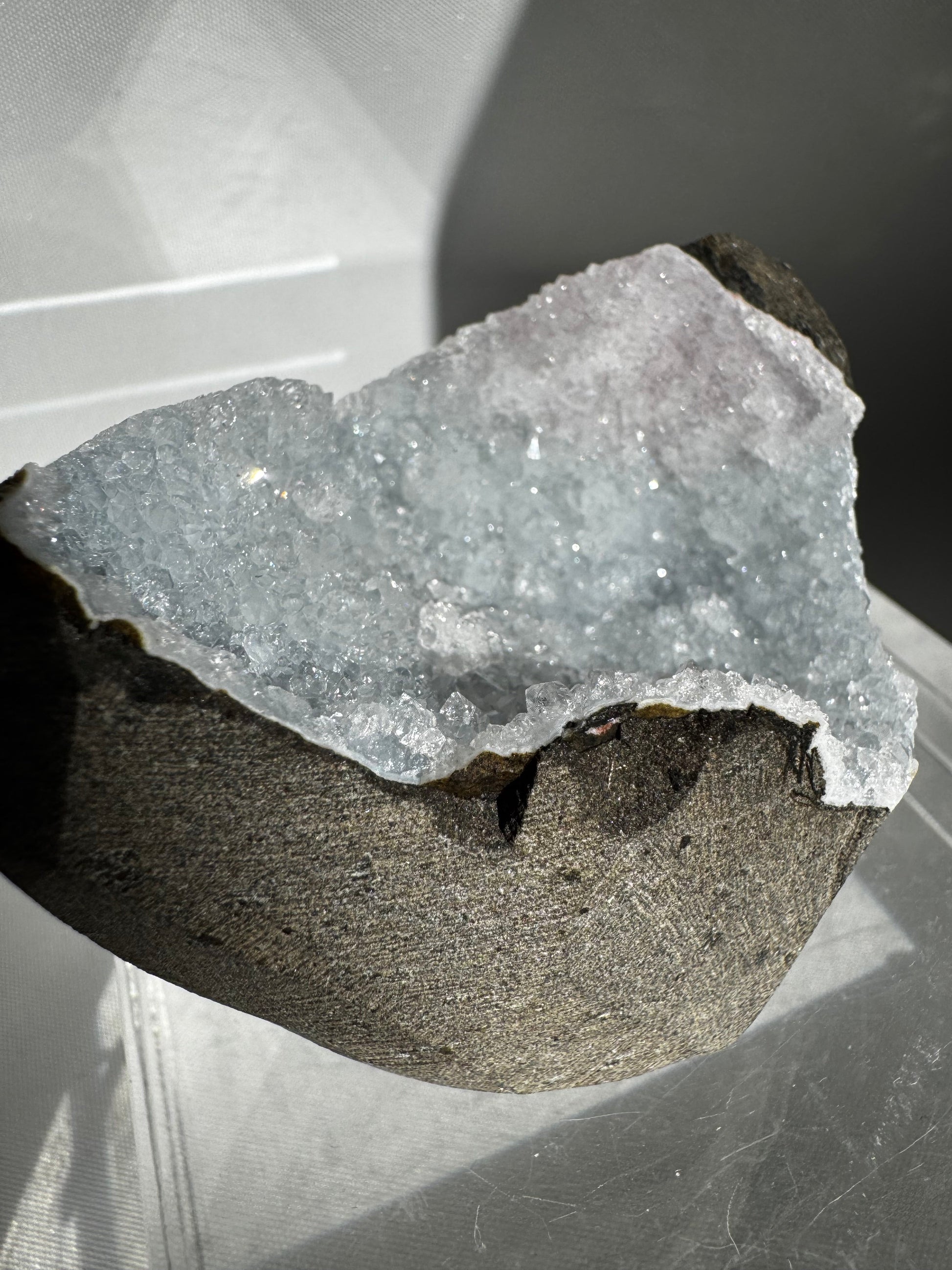 Chalcedony Crystal Cave Geode