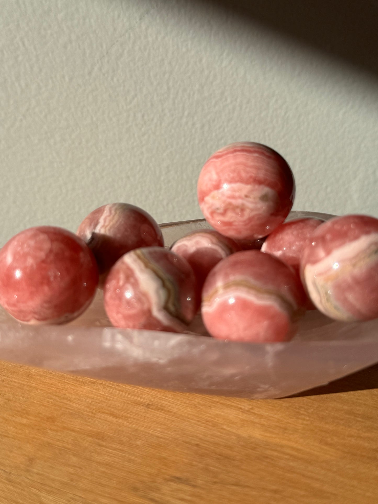 High Quality Rhodochrosite Crystal Mini Spheres | Bespoke Crystals