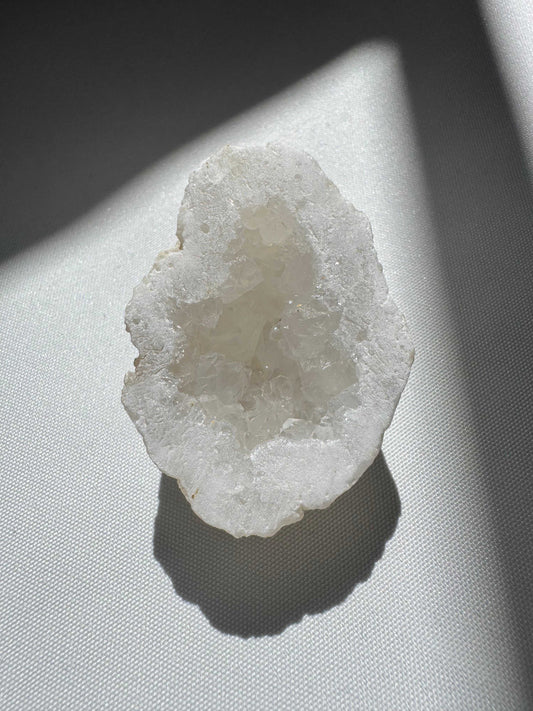 Small Quartz Crystal Geode Half with sparkling druzy interior | Crystals NZ