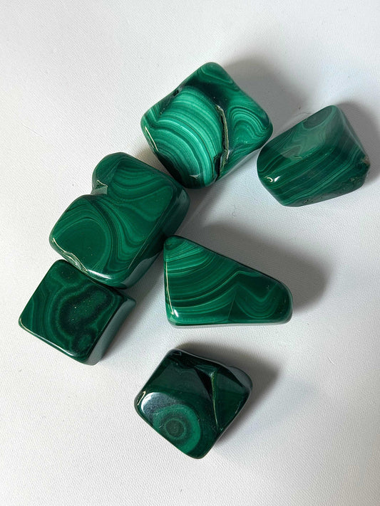 Malachite Crystal Tumble Stones | Bespoke Crystals