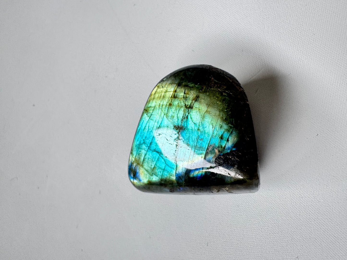 Lustrous HQ Labradorite Freeform L25 Bespoke Crystals featuring vivid labradorescence in collectible freeform shape