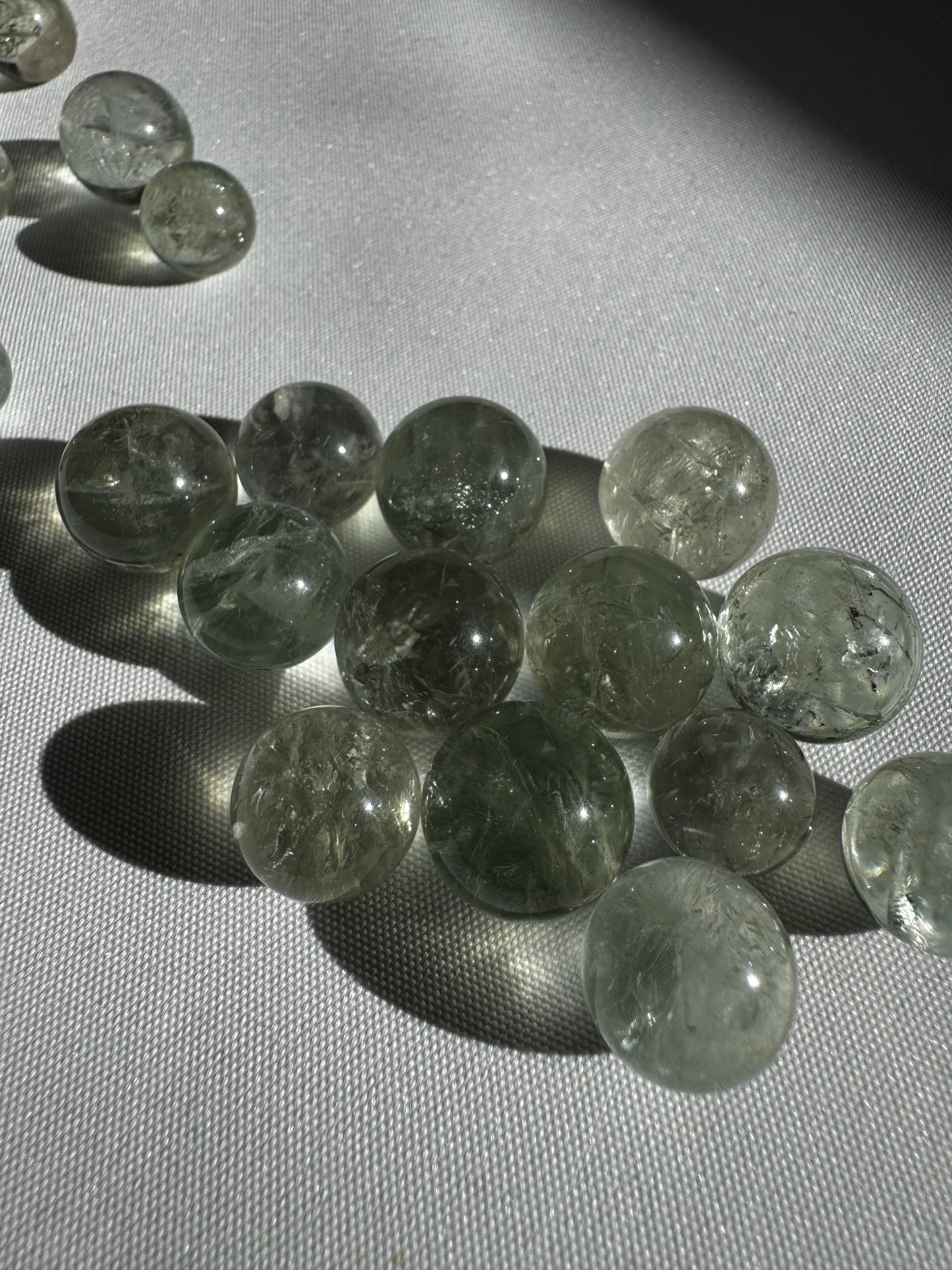 Prasiolite Crystal Mini Spheres