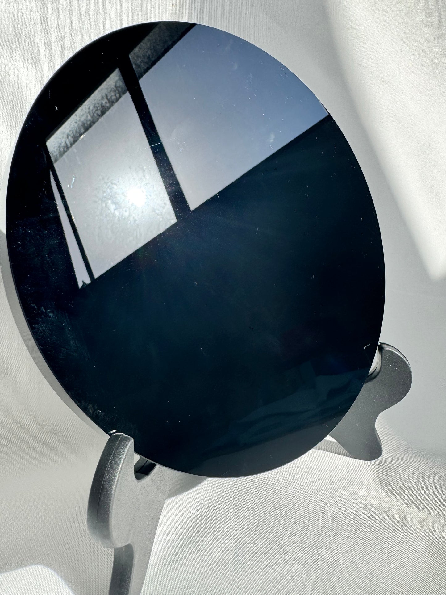 Black Obsidian Crystal Mirror | Bespoke Crystals