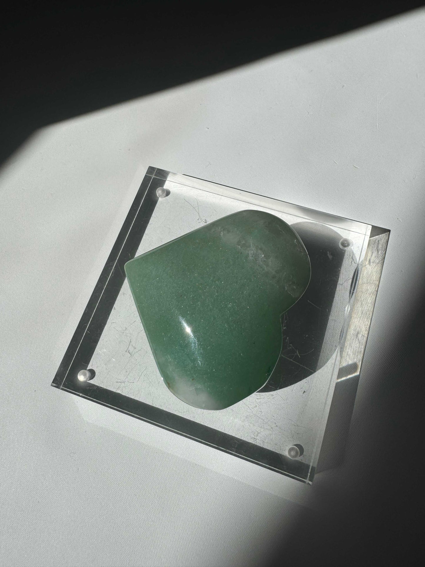Polished Green Aventurine Crystal Heart #1 | Bespoke Crystals