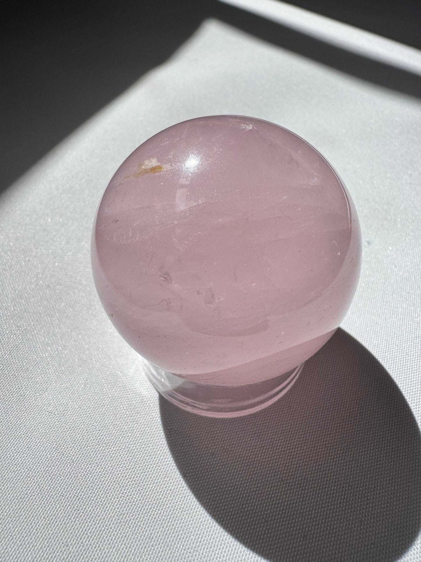 Rose Quartz Sphere - Love Energy | A serene addition to any crystal collection.