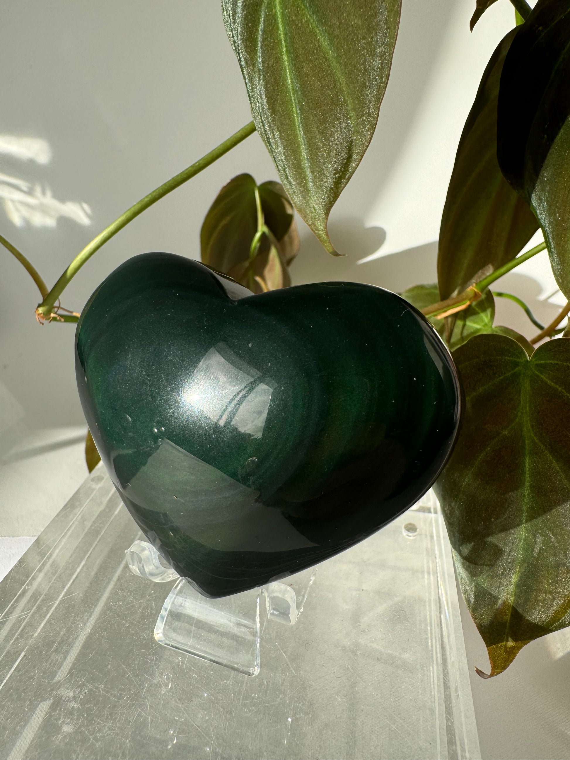 Rainbow Obsidian Crystal Heart #5