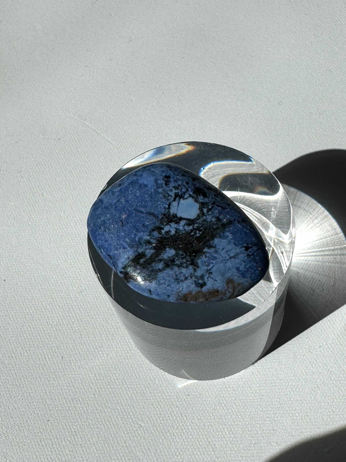 Single Dumortierite Crystal Tumble Stone | Bespoke Crystals