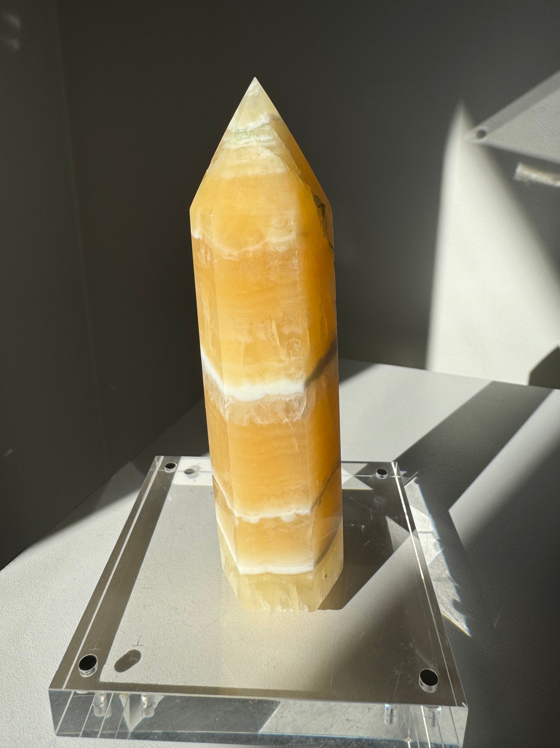 Orange Calcite Crystal Tower | Bespoke Crystals