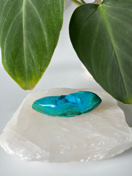 Chrysocolla Crystal Free Form with vibrant turquoise and green hues | Bespoke Crystals Auckland NZ