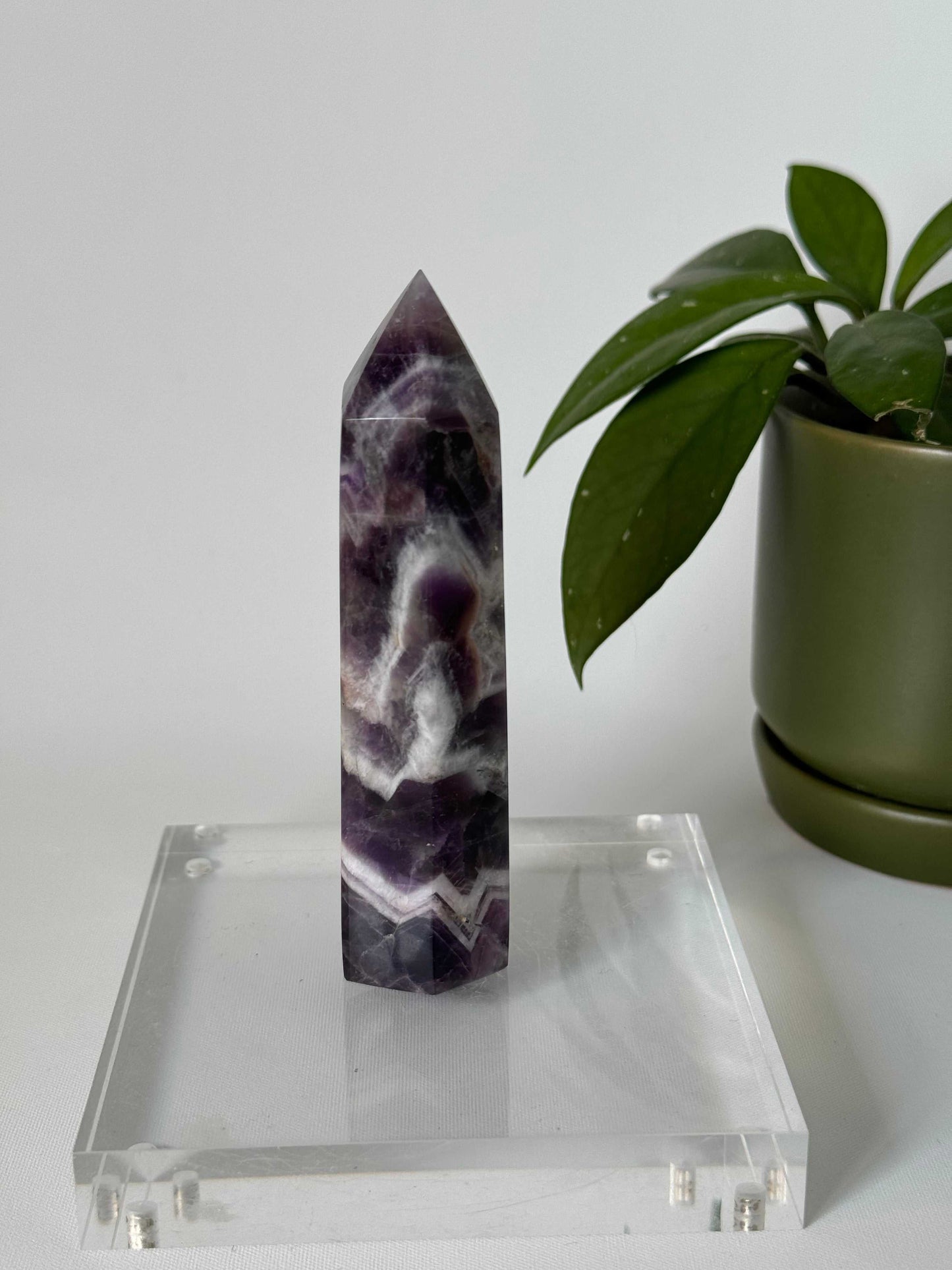 Chevron Amethyst Crystal Generator Point | Bespoke Crystals