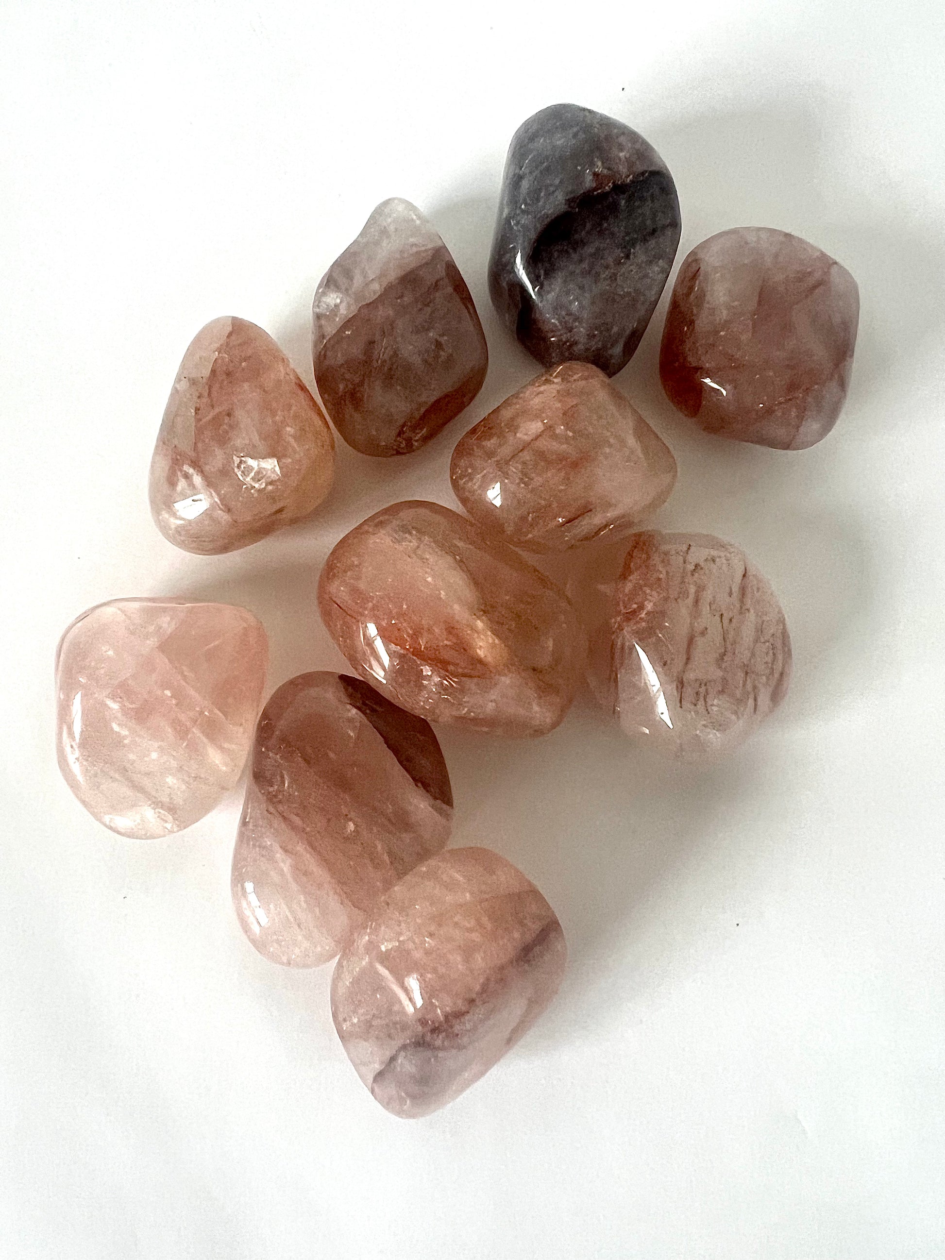 Large Fire Quartz Tumble Stones | Online Crystal Shop