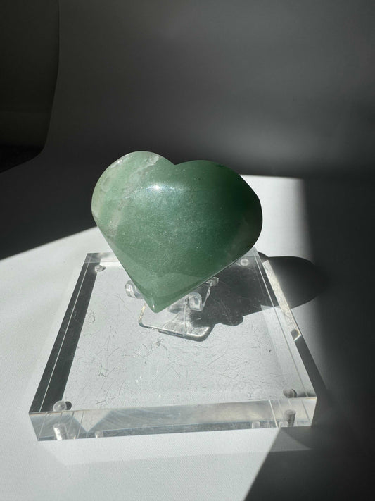 Upright Green Aventurine Crystal Heart #2 | Bespoke Crystals