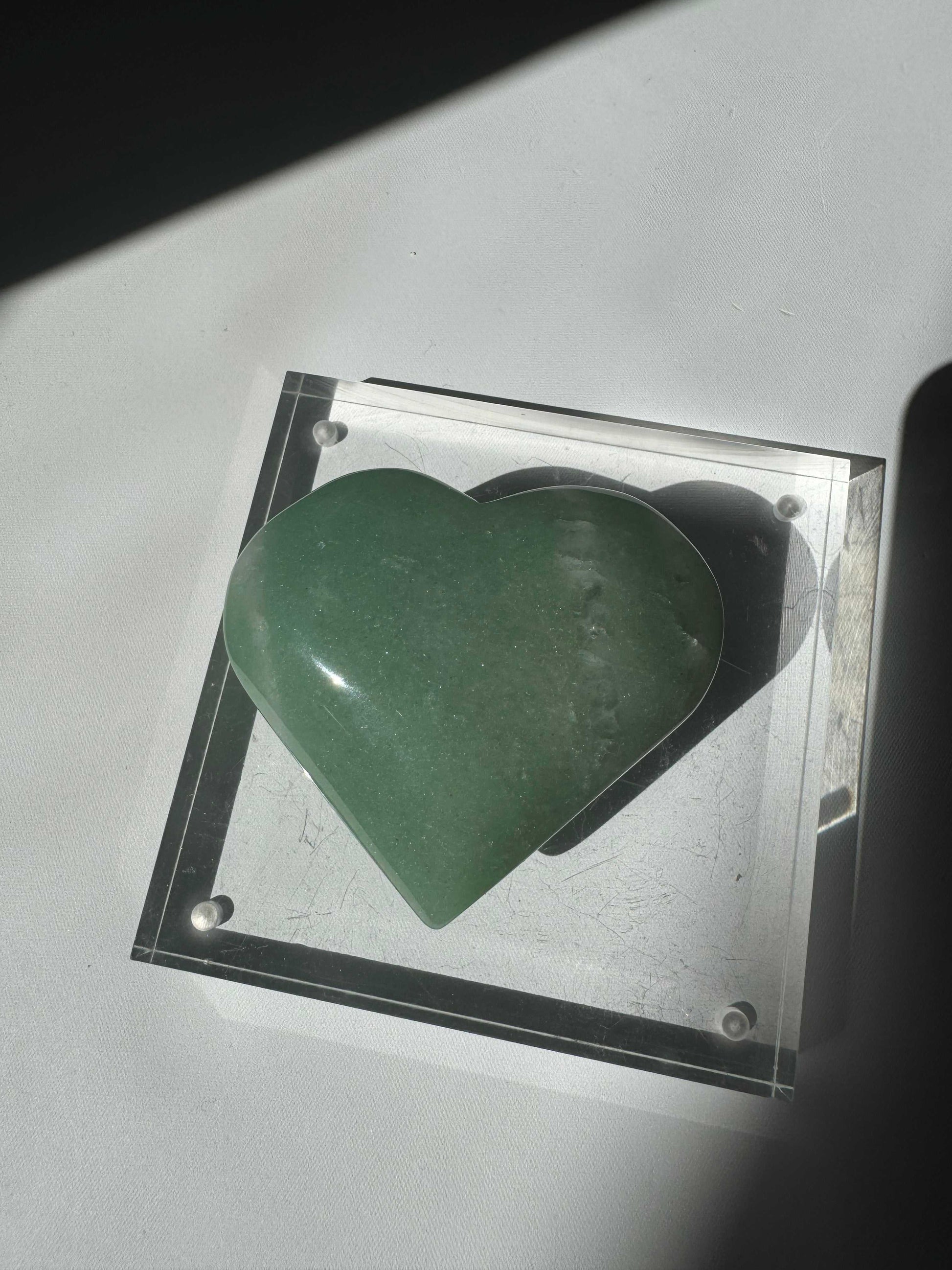 Green Aventurine Crystal Heart | Bespoke Crystals
