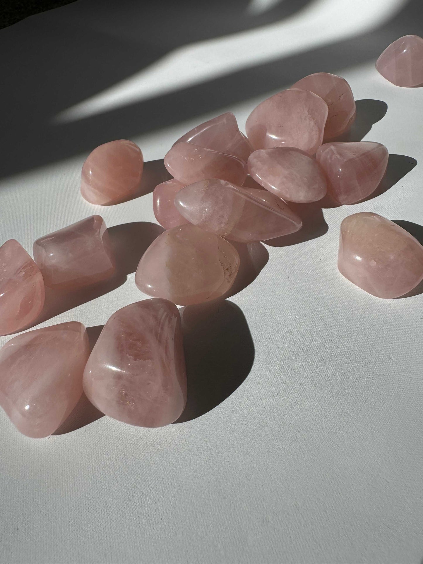 Bespoke Crystals Rose Quartz Healing Stones , showcasing soft pink hues ideal for love and serenity rituals.