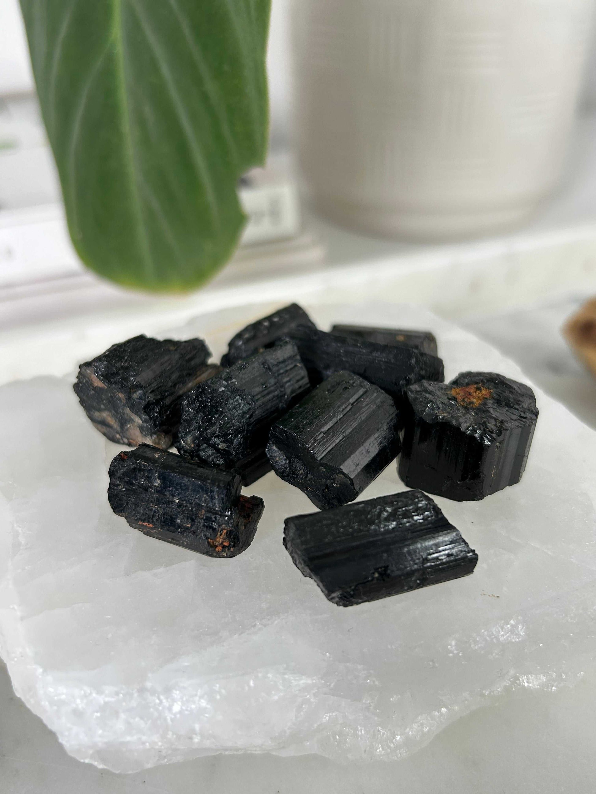 Black Tourmaline Crystal Raw Pieces | Bespoke Crystals | ideal for protection and cleansing in crystal collections.