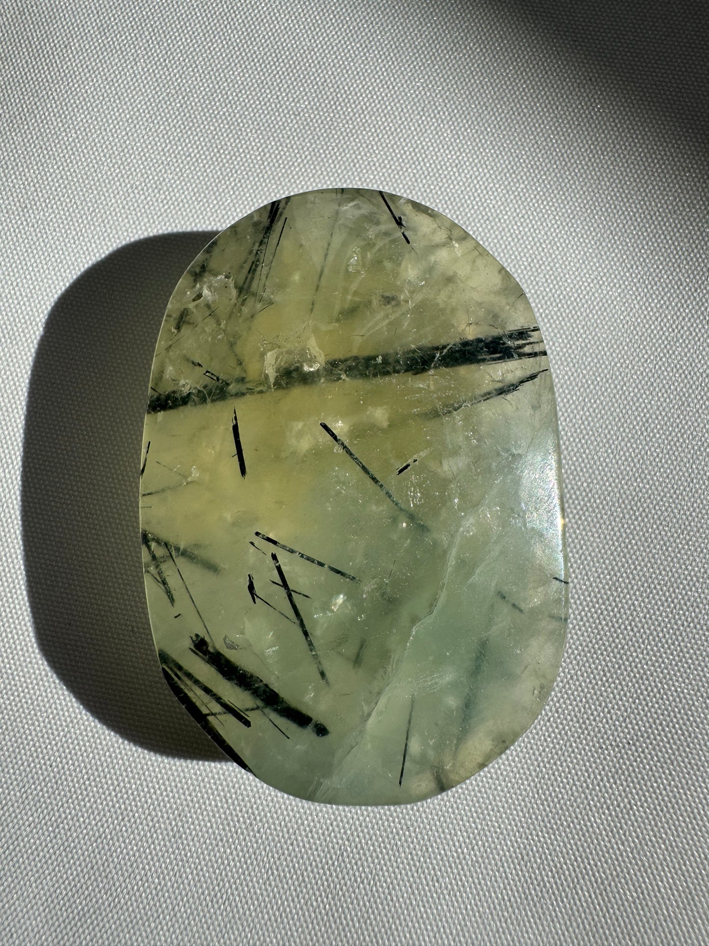 Prehnite Crystal Palm Stone