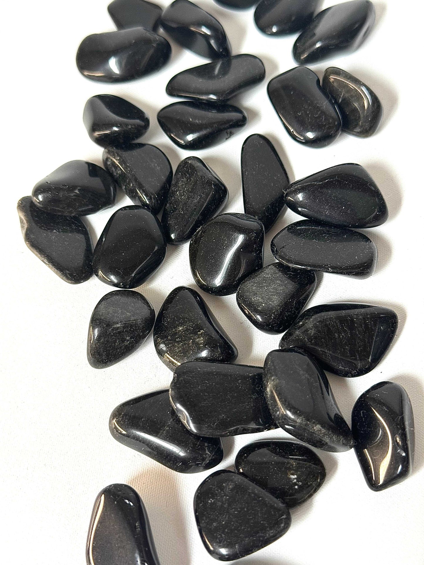 Polished Gold Sheen Obsidian Tumble Stones | Bespoke Crystals NZ