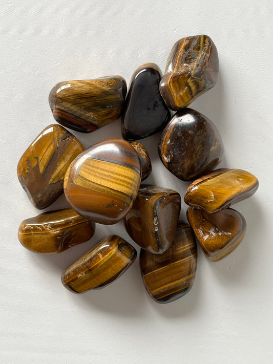 Large Tigers Eye tumble stones | Bespoke Crystals NZ |  Hand-selected for clarity and energy.
