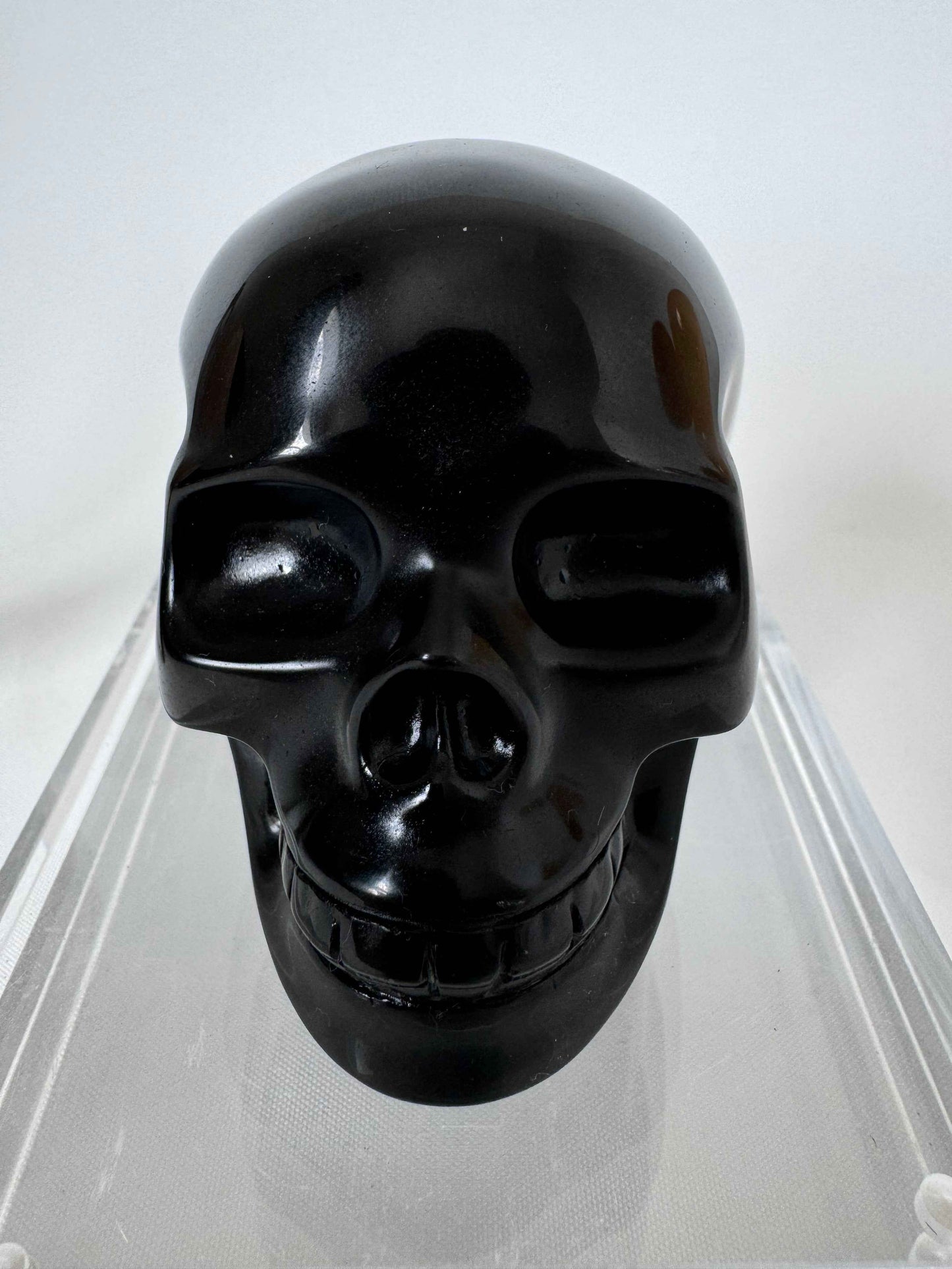 Polished Black Obsidian Crystal Skull | Bespoke Crystals