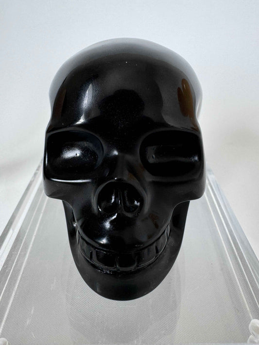 Polished Black Obsidian Crystal Skull | Bespoke Crystals