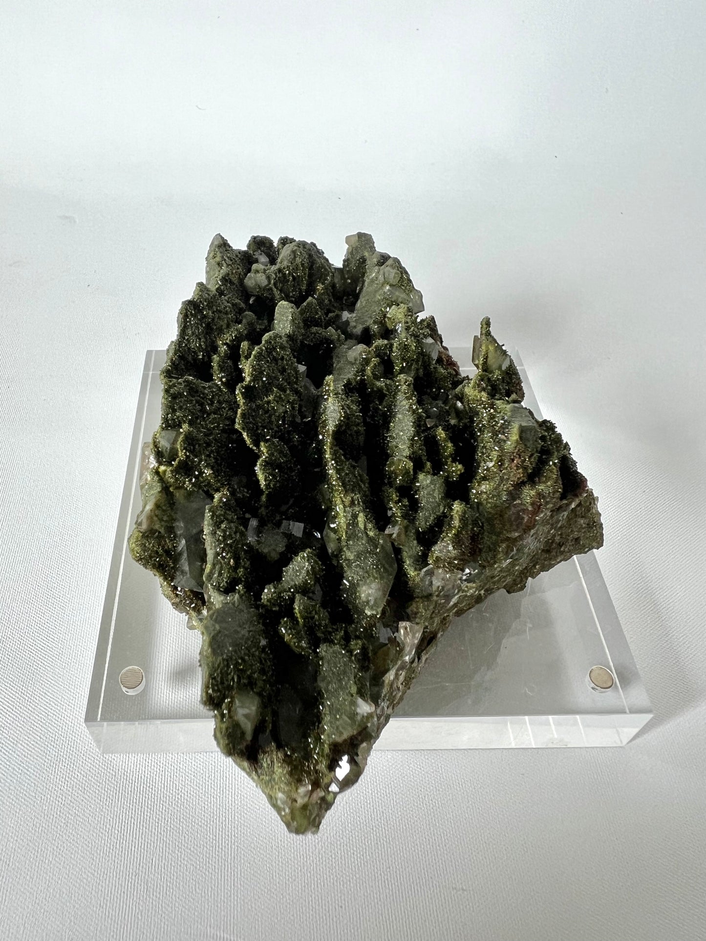 Forest Epidote with Quartz Crystal with Quartz | Bespoke Crystals