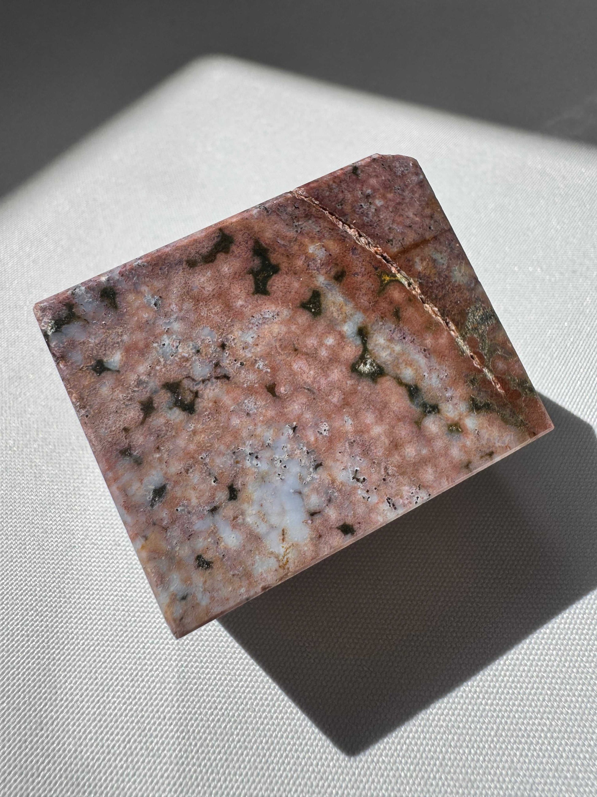 Top view of Orbicular Ocean Jasper Crystal Freeform #A9 | Bespoke Crystals