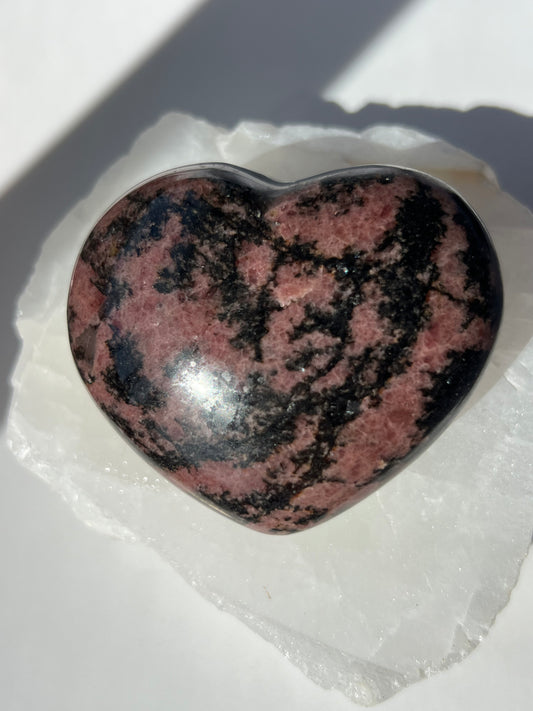 Rhodonite Crystal Heart - Love | Healing | Bespoke Crystals
