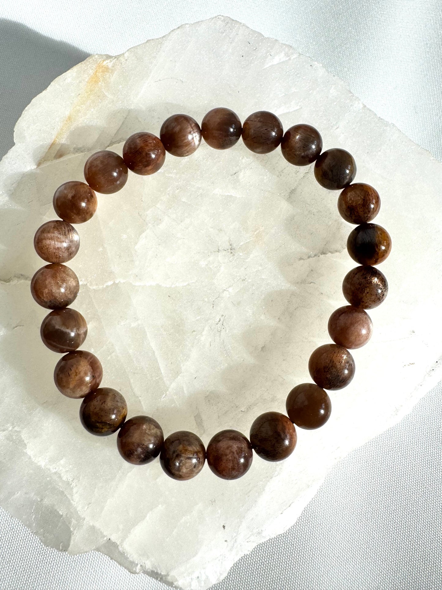 Peach Moonstone Bracelet | Divine Feminine