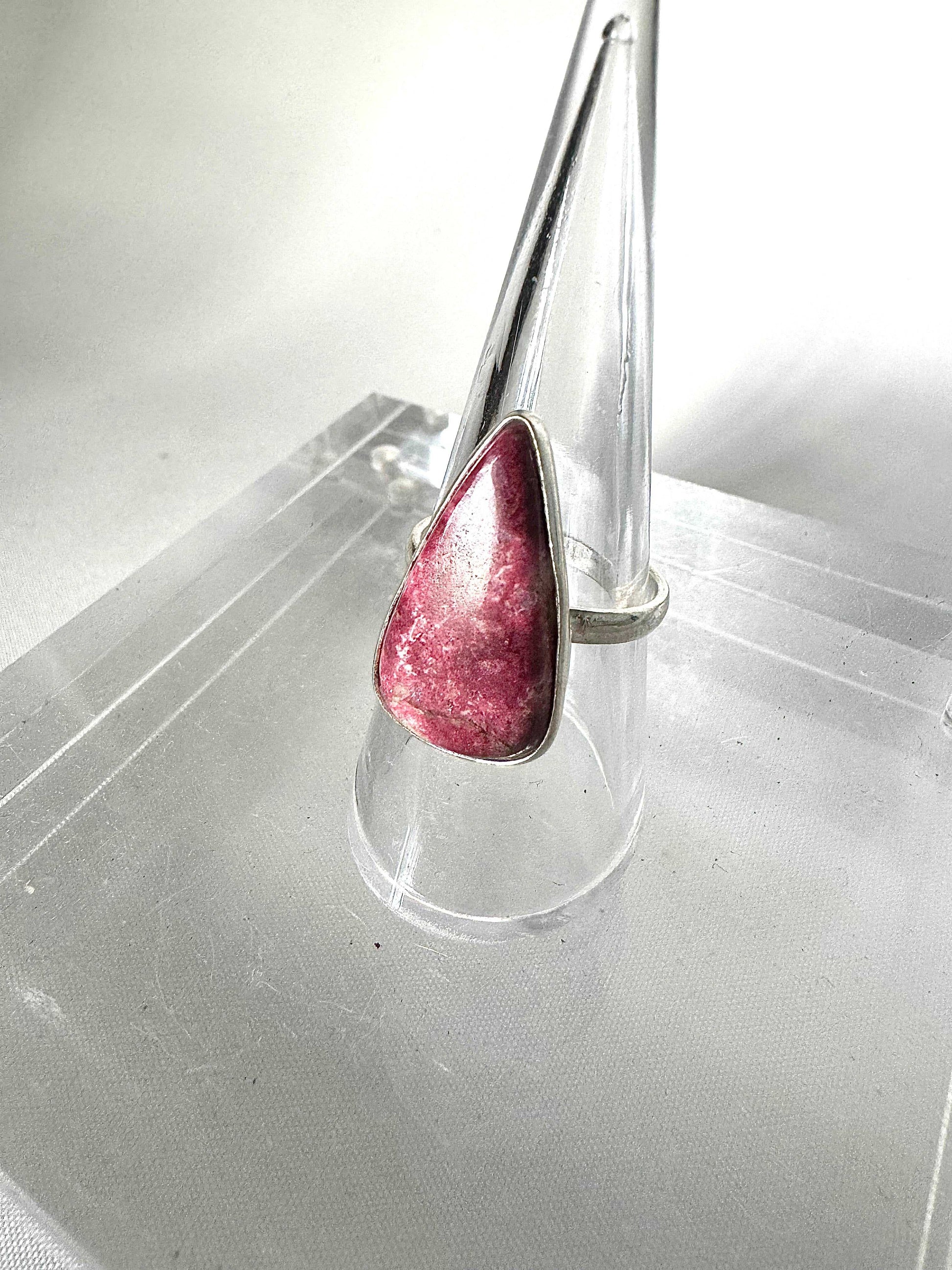 Elegant Thulite Crystal Ring | Bespoke Crystals