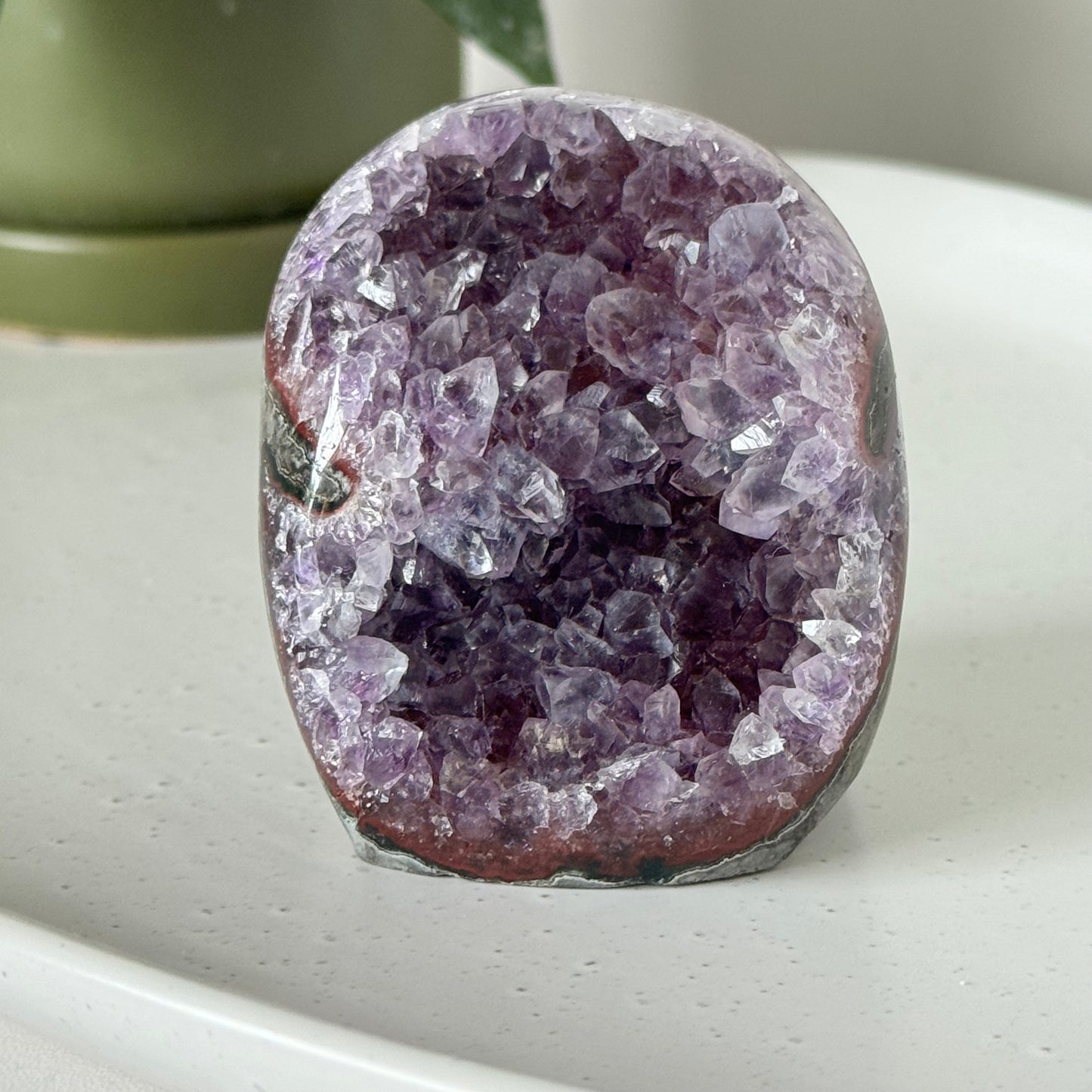 Rainbow Galaxy Amethyst Crystal Cut Base #6