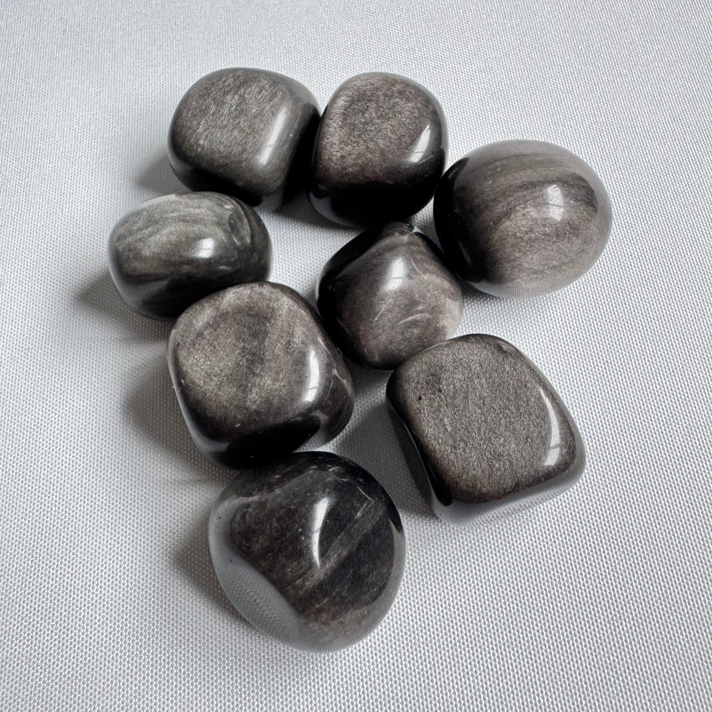 Silver Sheen Obsidian Tumble Stones