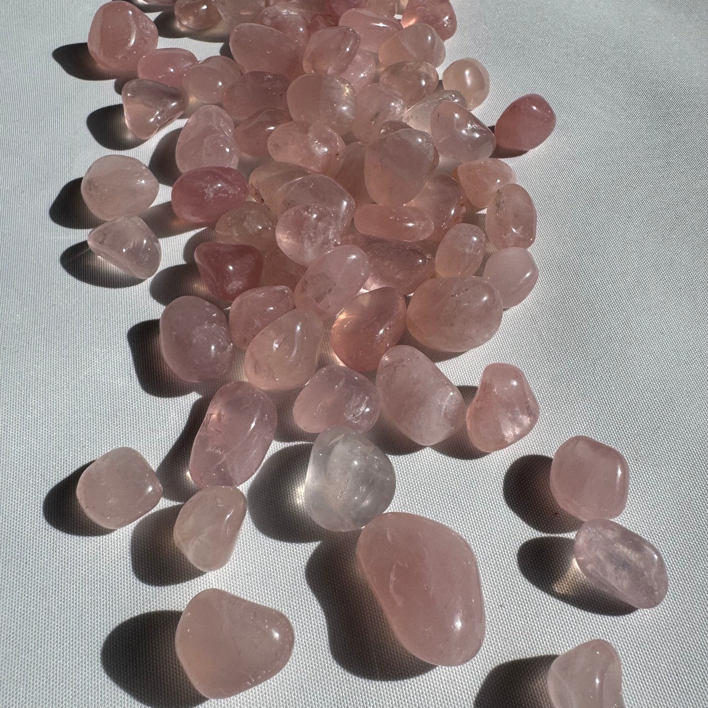 Small rose quartz tumble stones | Bespoke Crystals NZ