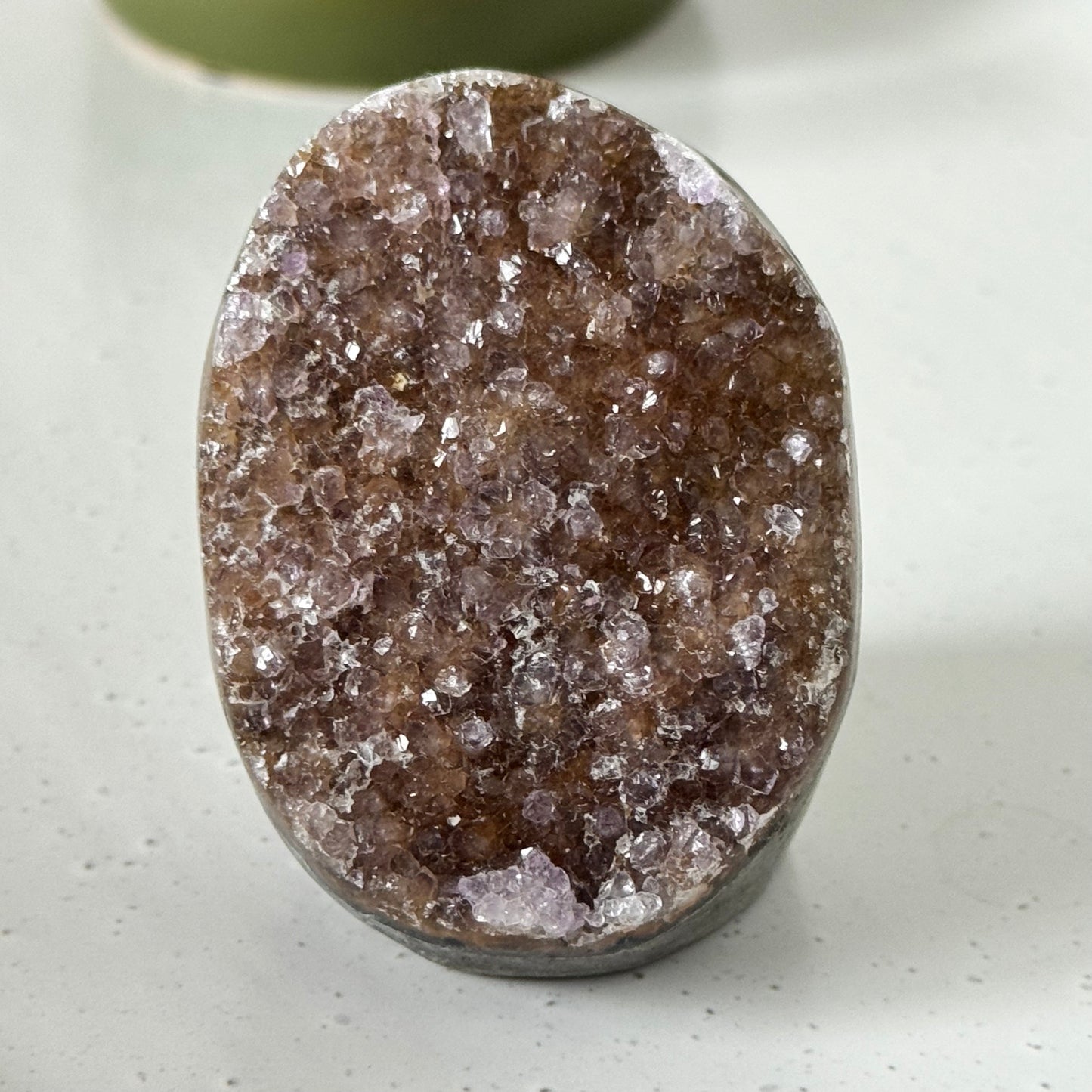 Rainbow Galaxy Amethyst Crystal Cut Base