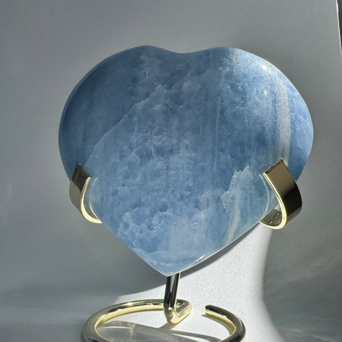 Blue Calcite Heart