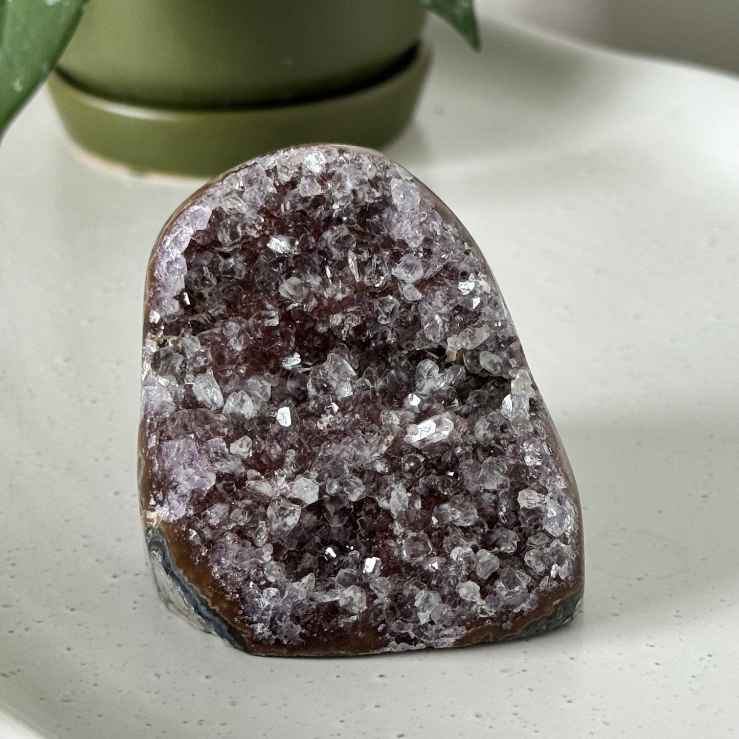 Rainbow Galaxy Amethyst Crystal Cut Base #1