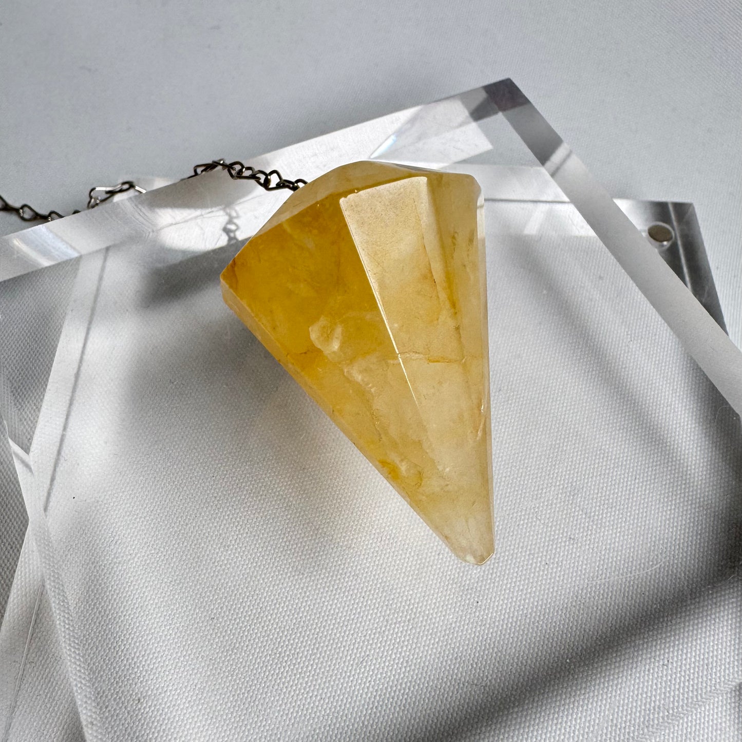 Golden Healer Crystal Pendulum
