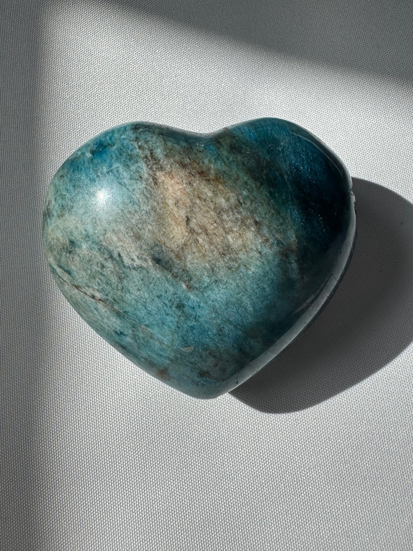 Blue Apatite Crystal Heart