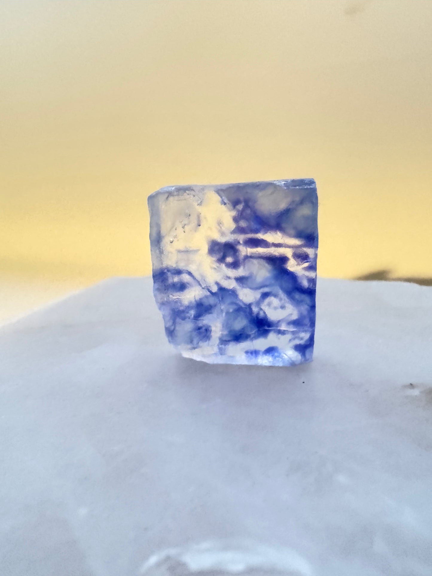 Rare Blue Halite Crystal Specimen