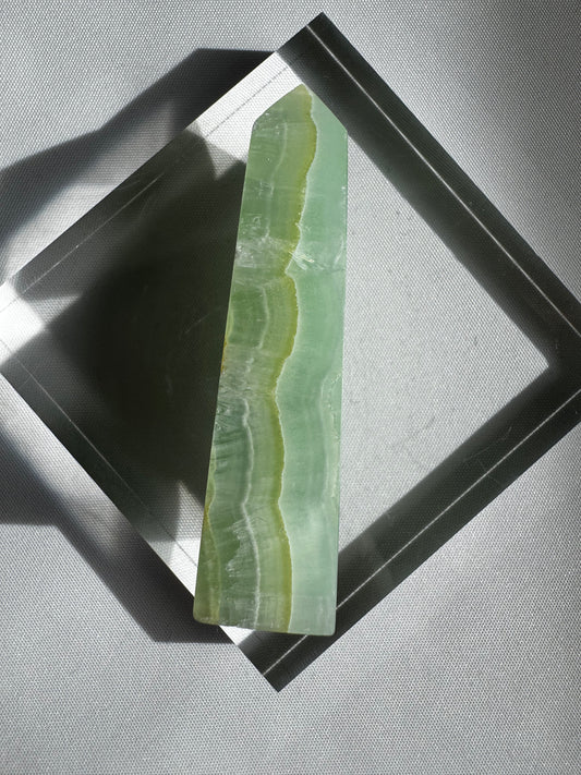 Pistachio Calcite Crystal Mini Tower #1 | Bespoke Crystals