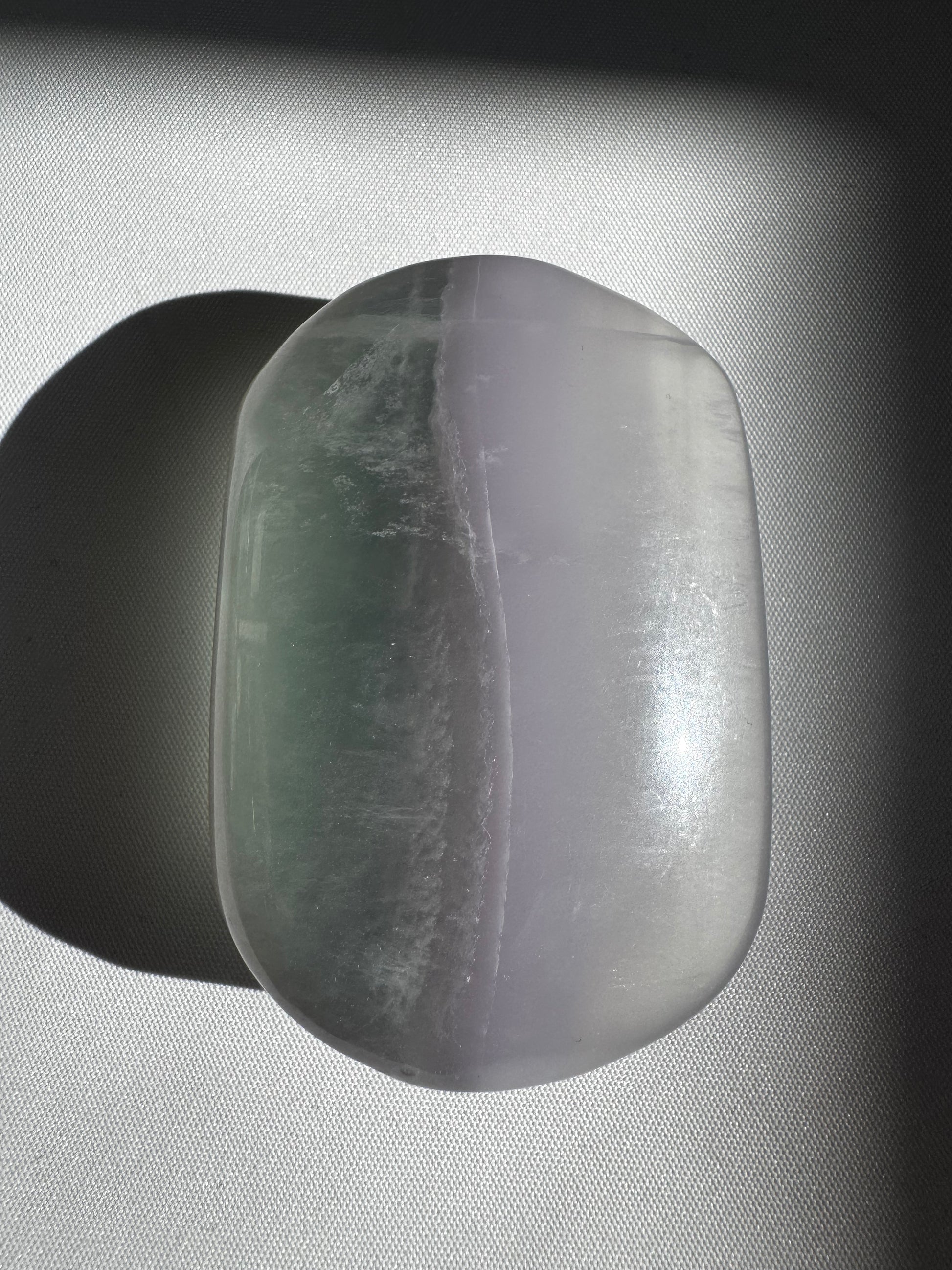 Lavender Fluorite Crystal Palm Stone | Bespoke Crystals