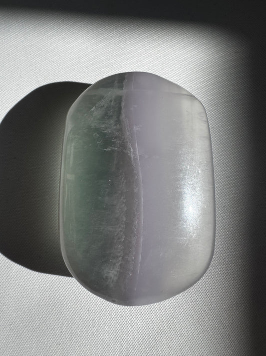 Lavender Fluorite Crystal Palm Stone | Bespoke Crystals