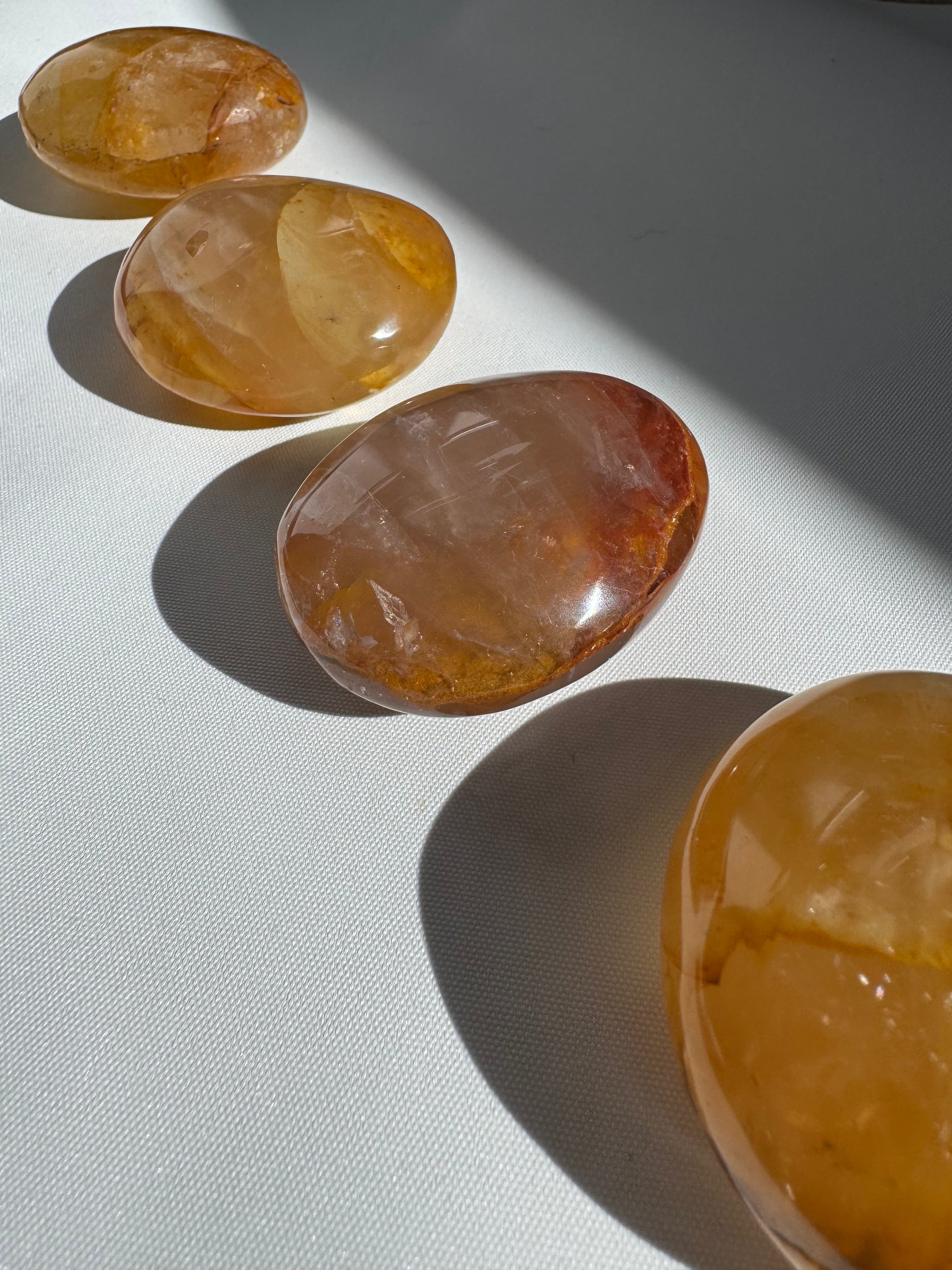 Golden Healer Crystal Palm Stone #1| Bespoke Crystals