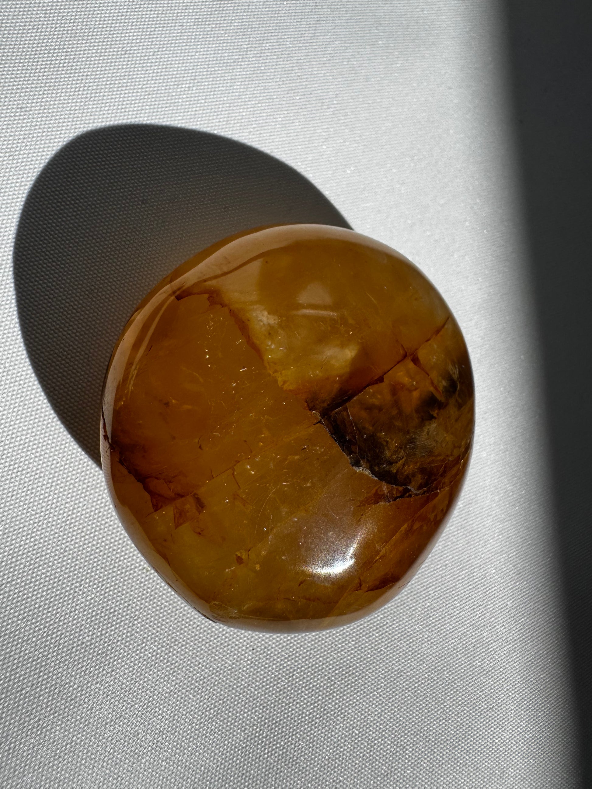 Golden Healer Crystal Palm Stone #2| Bespoke Crystals