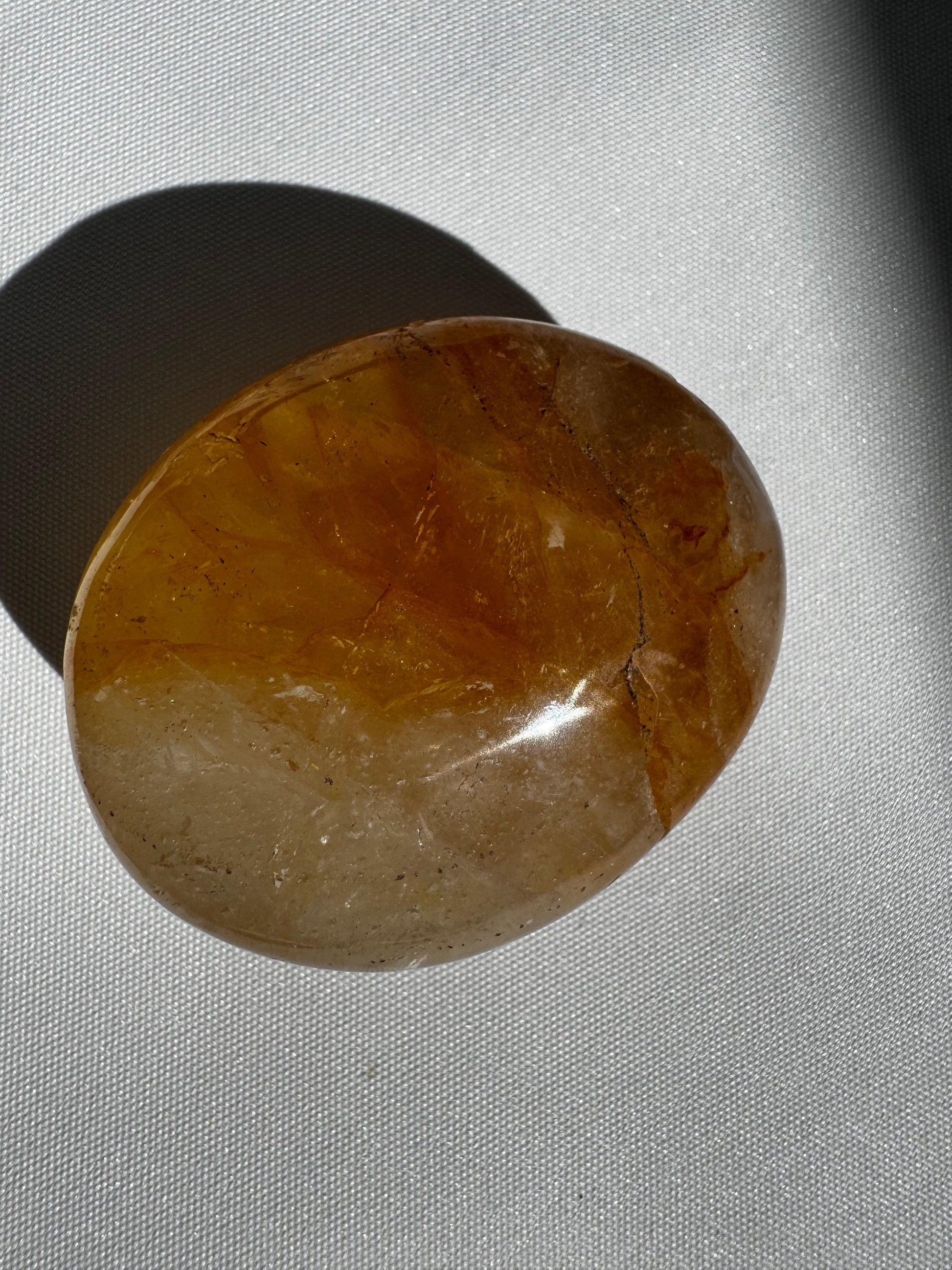 Golden Healer Crystal Palm Stone #4| Bespoke Crystals