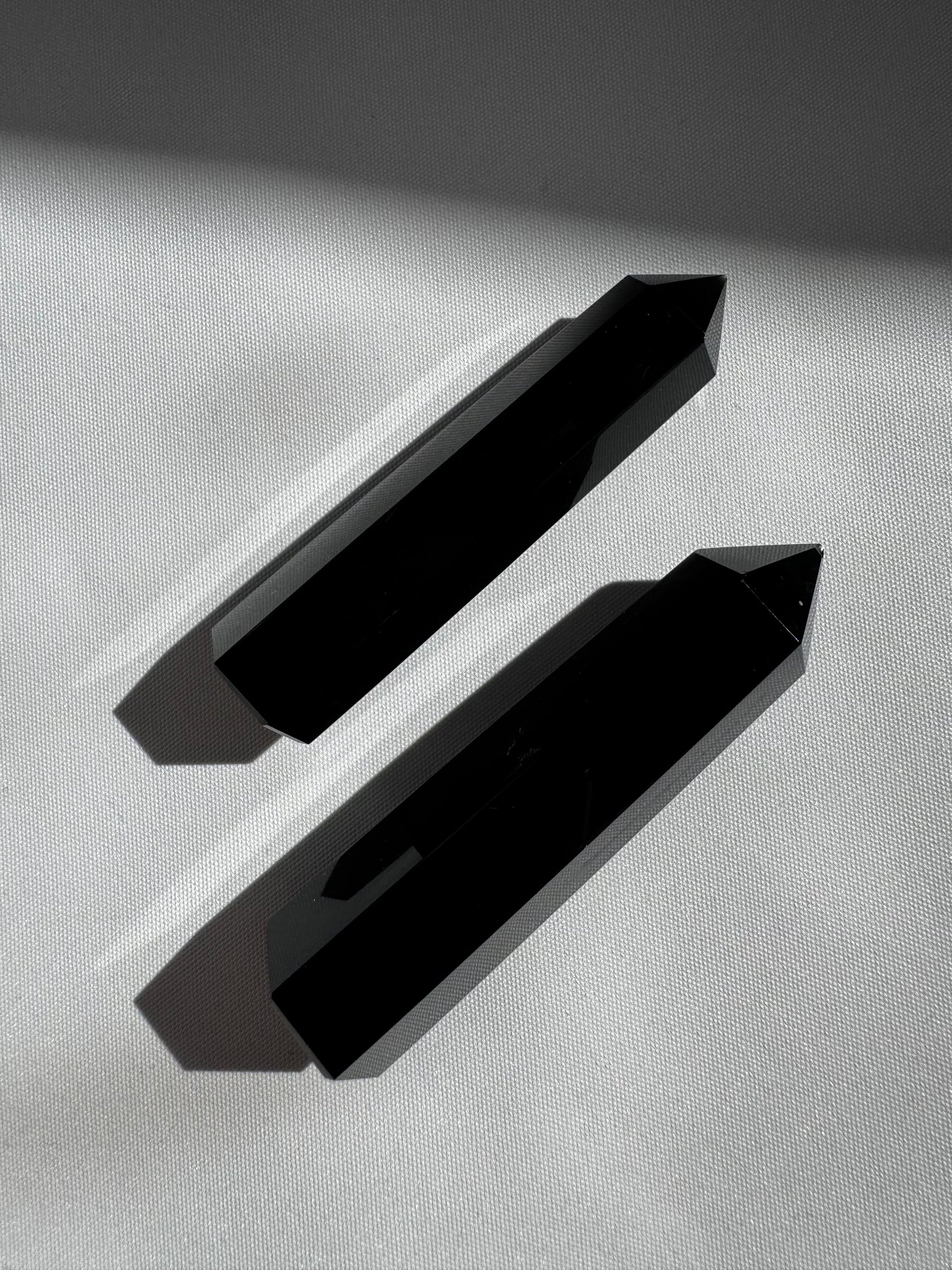 Black Obsidian Crystal Points | Bespoke Crystals NZ