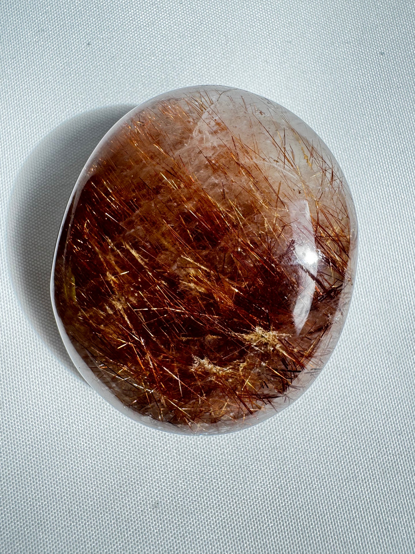 Red Rutile in Quartz Lense #1| Bespoke Crystal