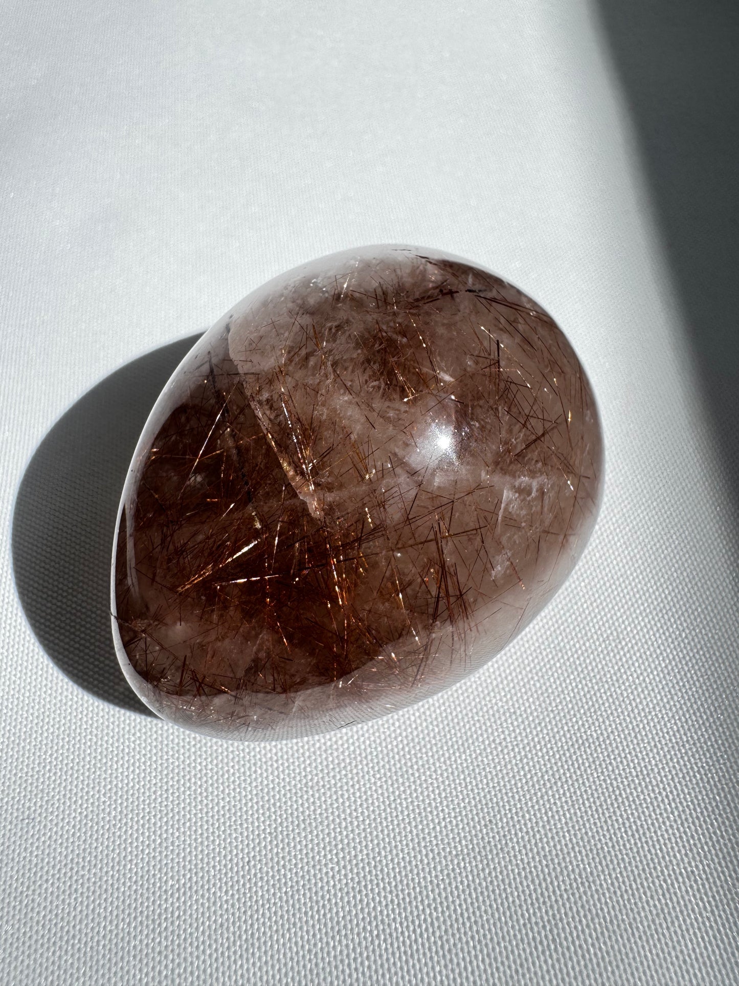 Red Copper Rutile in Quartz Lense #2