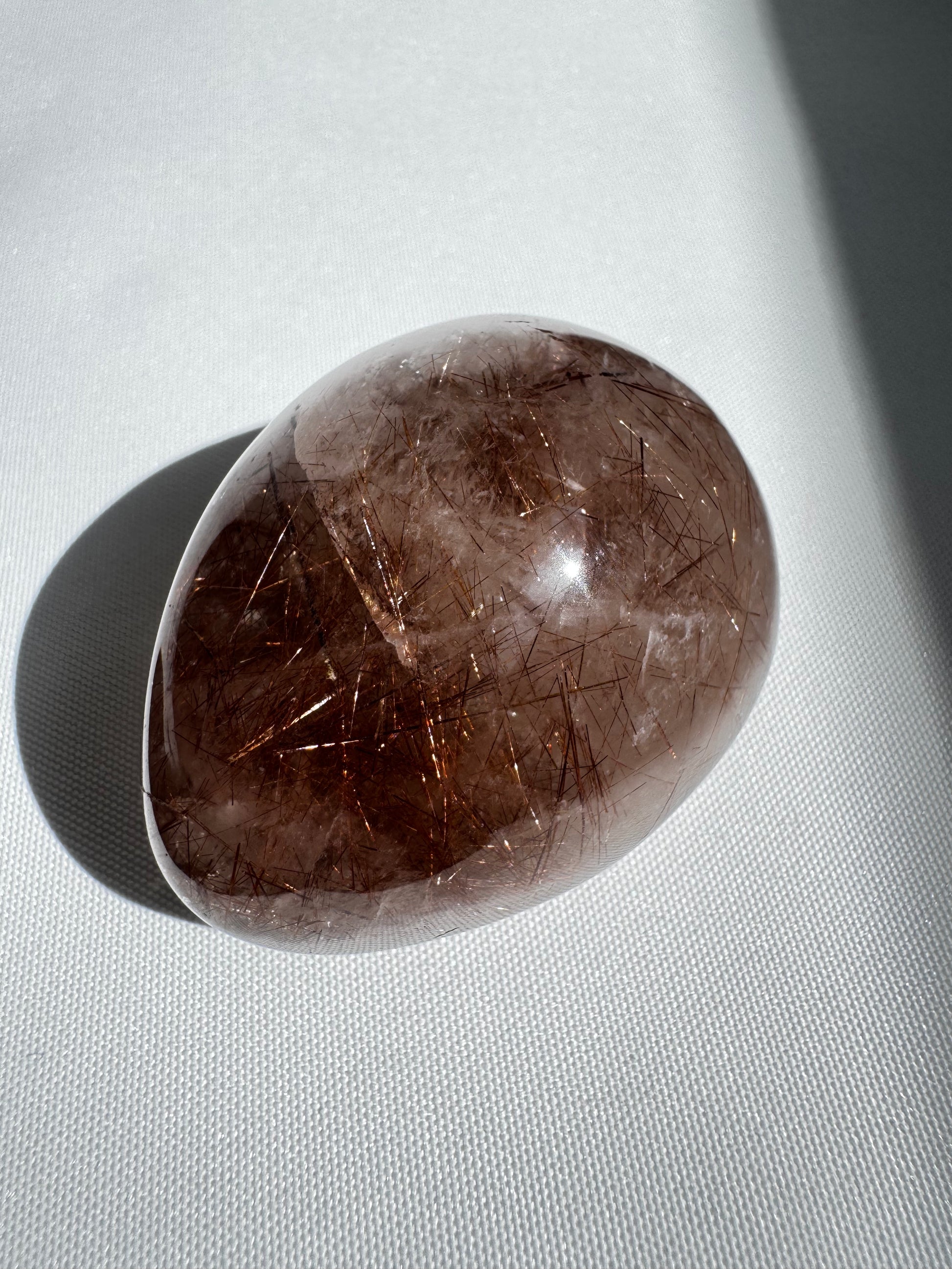Red Copper Rutile in Quartz Lense #2