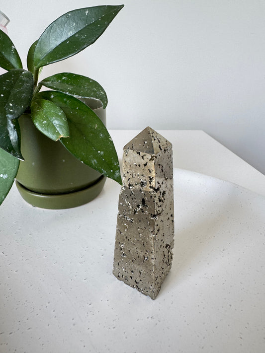 Pyrite Crystal Obelisk #4 | Bespoke Crystals NZ